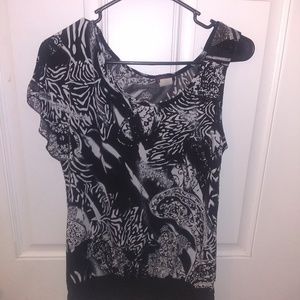 Agenda women's unique tank sleeve blouse